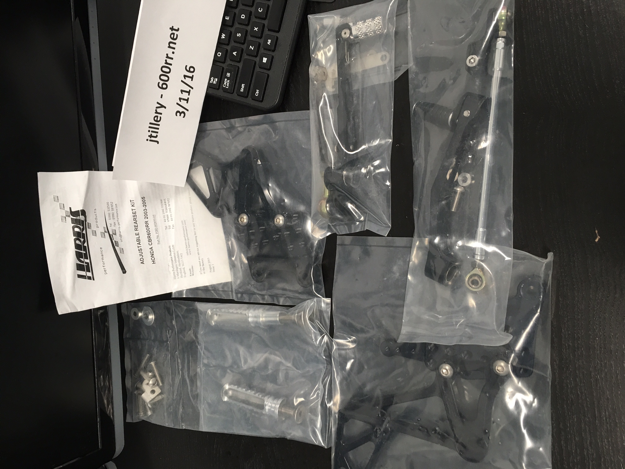 FS Harris Adjustable Rearsets 0306 Brand New Cleveland, OH Honda